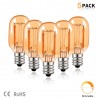 Vintage LED bulb - Edison tube - T22 - 2200K - E12 / E14 - 1W - dimmable - amber glass