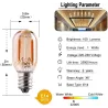 Vintage LED bulb - Edison tubular - T22 - E12 - E14 - 1W - dimmable - 2200K gold