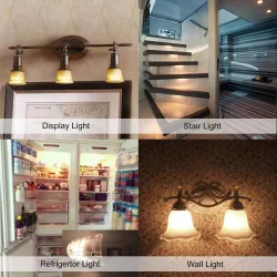 Vintage LED bulb - Edison tubular - T22 - E12 - E14 - 1W - dimmable - 2200K gold
