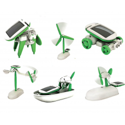 Jouets robots 6 en 1 - kit pédagogique - alimentés à l'énergie solaire