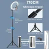 T33CM 26CM RGB led ring light - with tripod - photography - makeup - selfies - video - live
