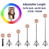 T33CM 26CM RGB led ring light - with tripod - photography - makeup - selfies - video - live