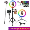 T33CM 26CM RGB led ring light - with tripod - photography - makeup - selfies - video - live
