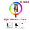 T33CM 26CM RGB led ring light - with tripod - photography - makeup - selfies - video - live