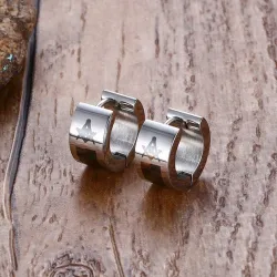 Small silver earrings - with Masonic sign - unisexEarrings