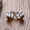 Small silver earrings - with Masonic sign - unisexEarrings
