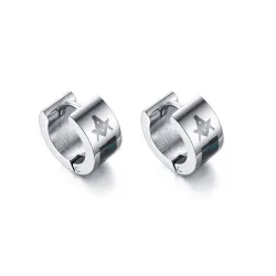 Small silver earrings - with Masonic sign - unisexEarrings