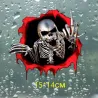 Skull finger design - vinyl car sticker