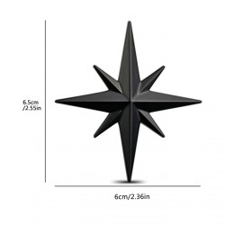3D star - car / motorcycle sticker - metal emblem