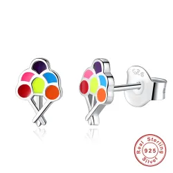 Planche à dessin émaillée - Boucles d'oreilles - Argent 925