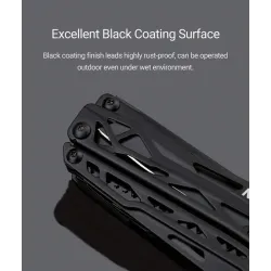 NexTool Black Knight - 11 in 1 multifunction tool - folding pliers / scissors / opener / screwdriversKnives & Multitools