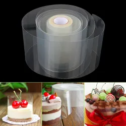 Transparent - membrane de gâteau latérale - pellicule plastique - 8cm * 10m / 10cm * 10m