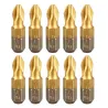 10pcs/lot 25mm Screwdriver Bits 1/4 Inch Titanium Coated Anti Slip Phillips Hex Shank PH2 Electric Screw Driver Bit Hand Tools