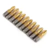 10pcs/lot 25mm Screwdriver Bits 1/4 Inch Titanium Coated Anti Slip Phillips Hex Shank PH2 Electric Screw Driver Bit Hand Tools