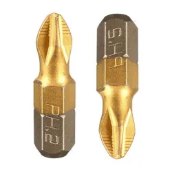 10pcs/lot 25mm Screwdriver Bits 1/4 Inch Titanium Coated Anti Slip Phillips Hex Shank PH2 Electric Screw Driver Bit Hand Tools