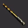 Daniu high speed drilling bit set - 13 pieces - 1.5 / 6.5mm - high speed - titanium coated