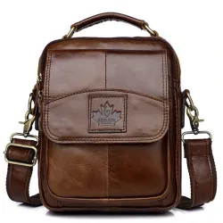 Sac à bandoulière luxueux - avec fermetures à glissière - cuir véritable