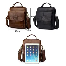 Sac à bandoulière élégant - avec fermetures à glissière - cuir véritable