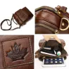 Elegant shoulder bag - with zippers - genuine leatherBags