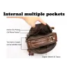 Sac à bandoulière élégant - avec fermetures à glissière - cuir véritable
