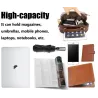 Elegant shoulder bag - with zippers - genuine leatherBags