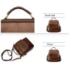 Elegant shoulder bag - with zippers - genuine leatherBags
