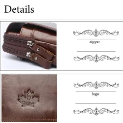 Vintage small shoulder bag - waist pack - genuine leather - flap designBags