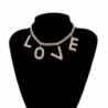 Luxury choker / short necklace - with crystal LOVE letters
