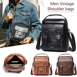 Sac bandoulière / bandoulière vintage - cuir véritable