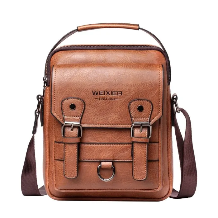 Sac bandoulière / bandoulière vintage - cuir véritable