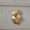 Broche à la mode - abstrait géométrique - forme demi-visage