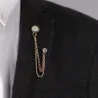 Broche avec une tendance coréenne - broche avec une montre et une chaîne