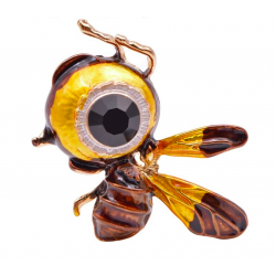 Big-Eye - abeille - broche strass