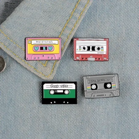 90's music tape - vintage enamel pin