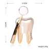 Dentist mirror / tooth - elegant brooch