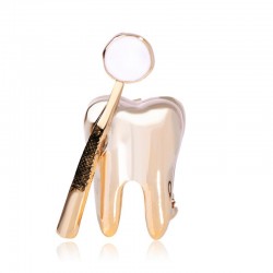 Dentist mirror / tooth - elegant broochBrooches