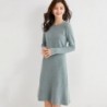 Elegant knitted dress - 100% cashmere / wool - knee length