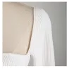 Stylish long sleeve pullover - sexy t-shirt - square collar