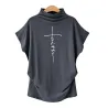 Short sleeve t-shirt - classic top - Faith Cross printed