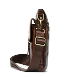 Genuine cow leather crossbody / shoulder bag - with zippersBags