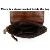 Genuine cow leather crossbody / shoulder bag - with zippersBags