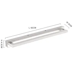 Modern bathroom mirror light - LED - stainless steel lamp - 9W - 42cm