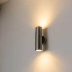 LED wall light - stainless steel lamp - up / down lightningWall lights
