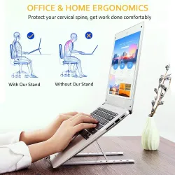 Aluminum laptop / tablet stand - adjustable bracket - non-skid