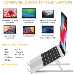 Aluminum laptop / tablet stand - adjustable bracket - non-skid