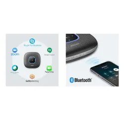 Anker PowerConf - Bluetooth Speakerphone - conference speaker - with 6 microphones - voice pickup - 24h call timeBluetooth sp...
