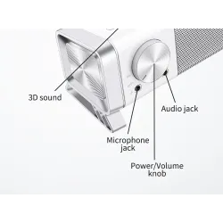 Bluedio LS - computer speaker - soundbar - USB wired - Bluetooth - with microphoneBluetooth speakers