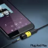 USB type-C - 3.5mm jack - aux audio charger - OTG converter - adapter - capsule shape