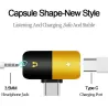 USB type-C - 3.5mm jack - aux audio charger - OTG converter - adapter - capsule shape