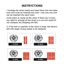 Automatic Wire Stripper Twisted Wire Tool Cable Peeling Twisting Connector Electrician Stripping Artifact Connector Hand Tools